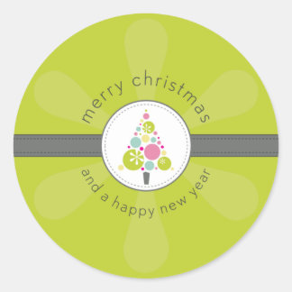 KERST STICKER :: Modern Spotty Tree 3