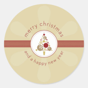 KERST STICKER :: Modern Spotty Tree 4