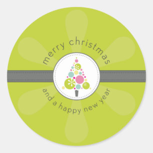 KERST STICKER : moderne spotty tree 3
