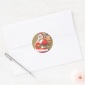  Kerst sticker Santa Claus (Envelop)