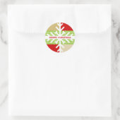 KERST STICKER :: sneeuwvlok dissectie 4 (Tas)