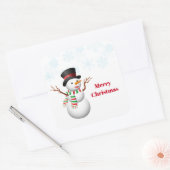 Kerst sticker-Snowman Square Sticker (Envelop)