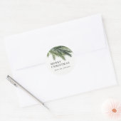 Kerst sticker Snowy Pines (Envelop)