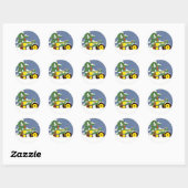 Kerst sticker tractoromhulling (Vel)