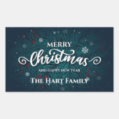 Kerst sticker van sterren en bessen (Voorkant)