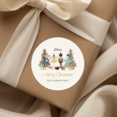 Kerst sticker van voedingskraker