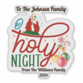 Kerst sticker voor de Heilige Nacht (Voorkant)