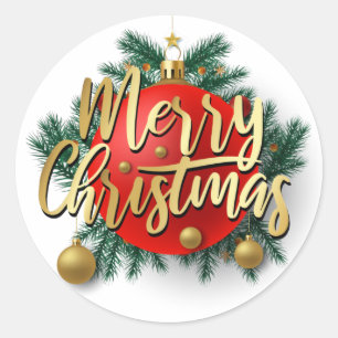 Kerst sticker voor het etiketteren van geschenken