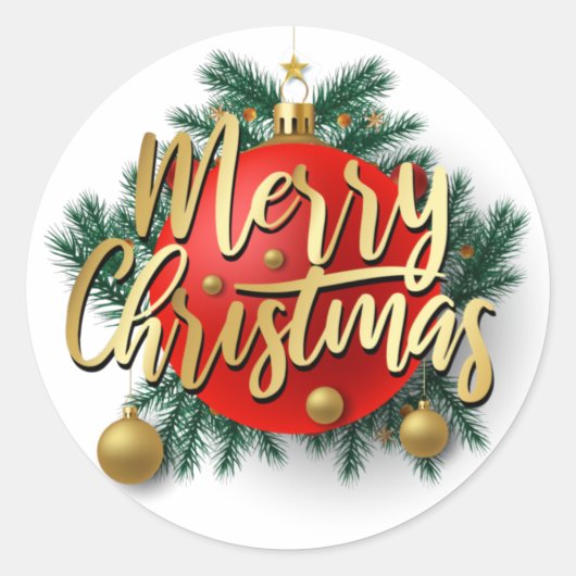 Kerst sticker voor het etiketteren van geschenken (Voorkant)