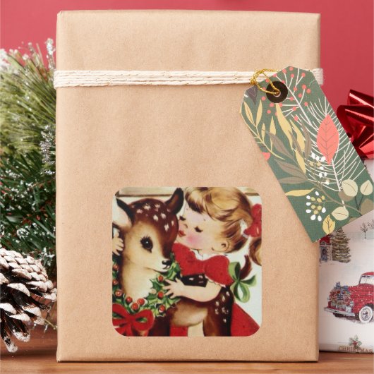 Kerst sticker voor meisjes en rendieren (Feestdagen)