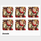 Kerst sticker voor meisjes en rendieren (Vel)