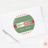 Kerst sticker weergegeven rood, maar u kiest kleur (Envelop)
