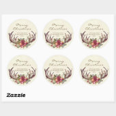 Kerst sticker winter hulst gepersonaliseerd (Vel)