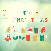 Kerst stickers aan de voorzijde van de winkel 01 (Vel 3)