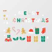 Kerst stickers aan de voorzijde van de winkel 01 (Vel)