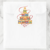 Kerst stickers Boom van Drums Rond (Tas)