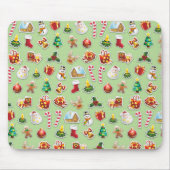 Kerst stickers Festive Pattern Muismat (Voorkant)