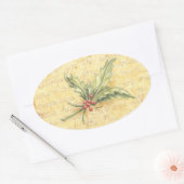 Kerst stickers Holly Leaves (Envelop)