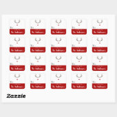 Kerst stickers - Rudolph Rendier Cadeau Labels (Vel)
