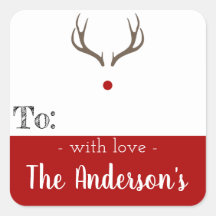 Kerst stickers - Rudolph Rendier Cadeau Labels