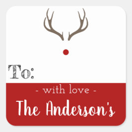 Kerst stickers - Rudolph Rendier Cadeau Labels