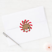 Kerst stickers van Kawaii Reindeer (Envelop)