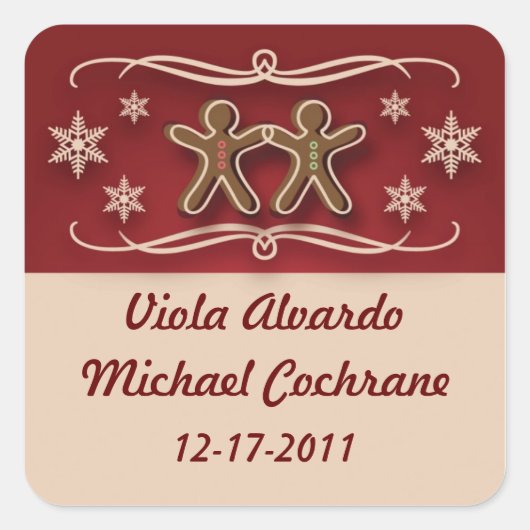 Kerst stickers van ontbijtkoek (Voorkant)