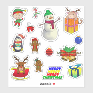 Kerst stickers verpakking
