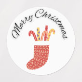 Kerst stickers voor cadeau (Design 2)