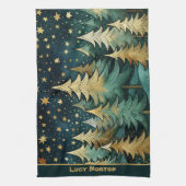 Kerst stille heilige en sterrennacht theedoek (Verticaal)