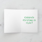 Kerst Stocking High Heel Schoenen voor de Kerstman Feestdagen Kaart (Binnen)