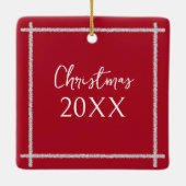 kerst- stoomlocomotief keramisch ornament (Achterkant)