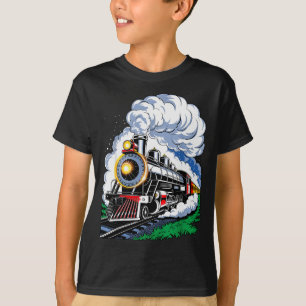 Kerst Stoomlocomotief Trein Vintage Conducteur Man T-shirt
