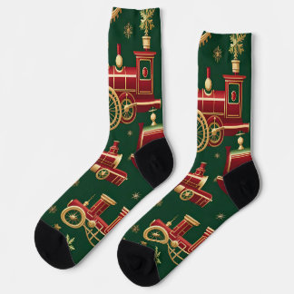 kerst stoomsjiek locomotief sokken