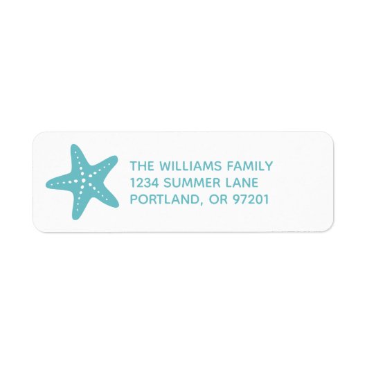 Kerst Strand Retouradres Label (Voorkant)