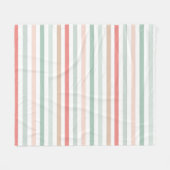 Kerst Strepen Fleece Deken (Voorkant (Horizontaal))