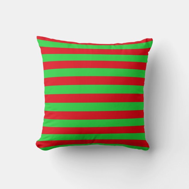 Kerst Strepen Kussen (Voorkant)