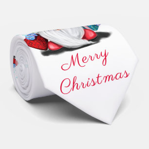 Kerst Stropdas Gnomen met cadeaus