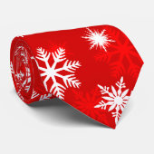 Kerst stropdas met sneeuwvlokken (Opgerold)