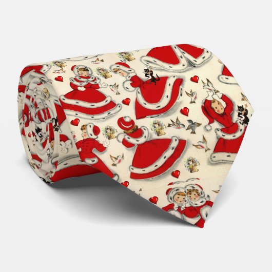 Kerst stropdas, vintage stropdas (Opgerold)