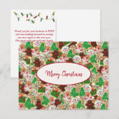 Kerst suiker koekjes bedrijf briefkaart (Voorkant / Achterkant)