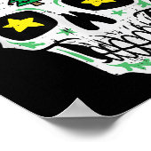 Kerst Suiker Schedel Bandana Xmas Mexicaanse Vrouw Poster (Hoek)