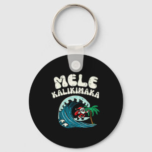 Kerst Surfen Kerstman Mele Kalikimaka Xmas Mannen  Sleutelhanger