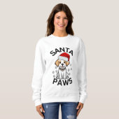 Kerst Sweatshirt Dames - Santa Paws Hond (Voorkant volledig)