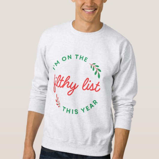 Kerst Sweatshirt, Ya smerig Dier, Trui (Voorkant)