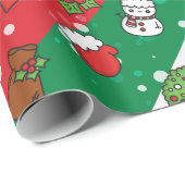 Kerst symmetrisch ontwerp cadeaupapier (Rol Hoek)