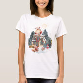 Kerst T-shirt met Kerstman en familie  (Voorkant)