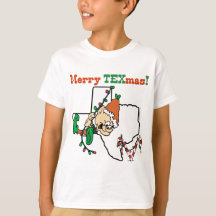 Kerst-T-shirt met Merry Texmas