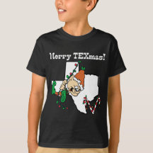 Kerst-T-shirt met Merry Texmas