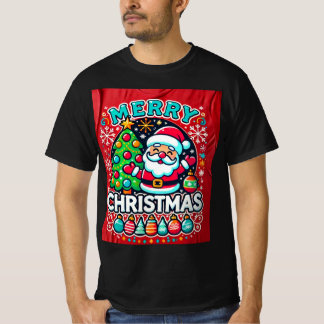 Kerst T-shirt ontwerp groene boom met Sinta